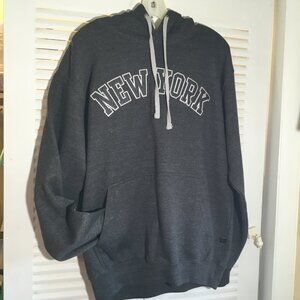 New York sz m  Valani hooded sweatshirt dark gray chest 46" never worn